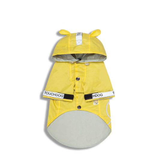 Touchdog Monster Fashion Waterproof Dog Raincoat Yellow