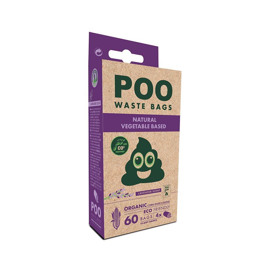 M-PETS POO BIO Dog Waste Bags 60 bags - Lavender Scented