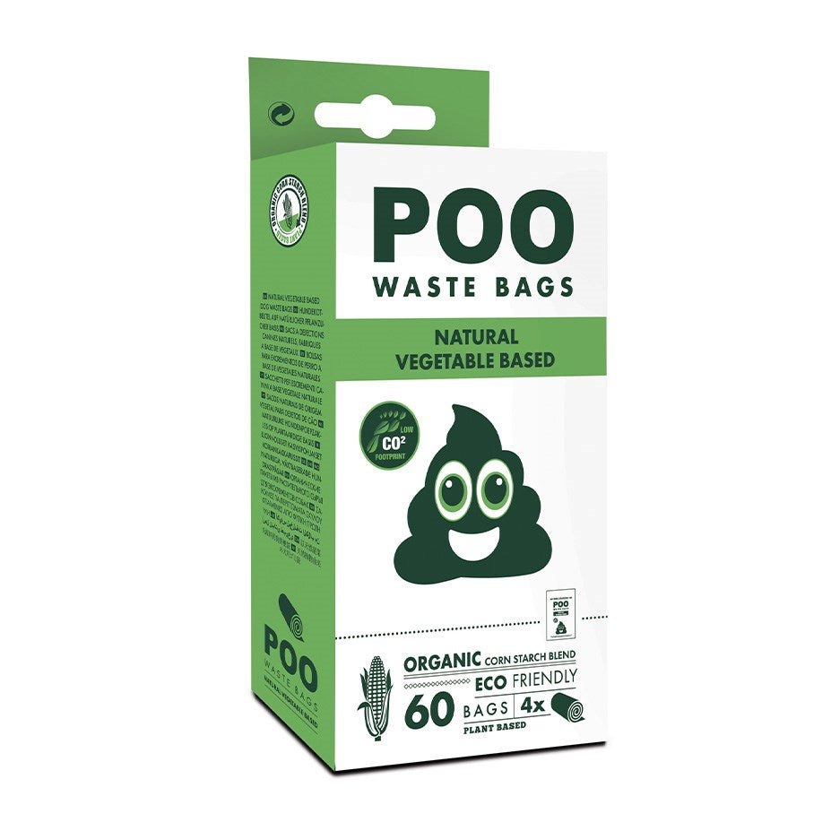 M-PETS POO BIO Dog Waste Bags 60 bags - Non Scented