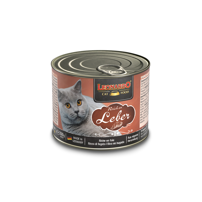 LEONARDO Wet Cat Food Cans Liver 200g