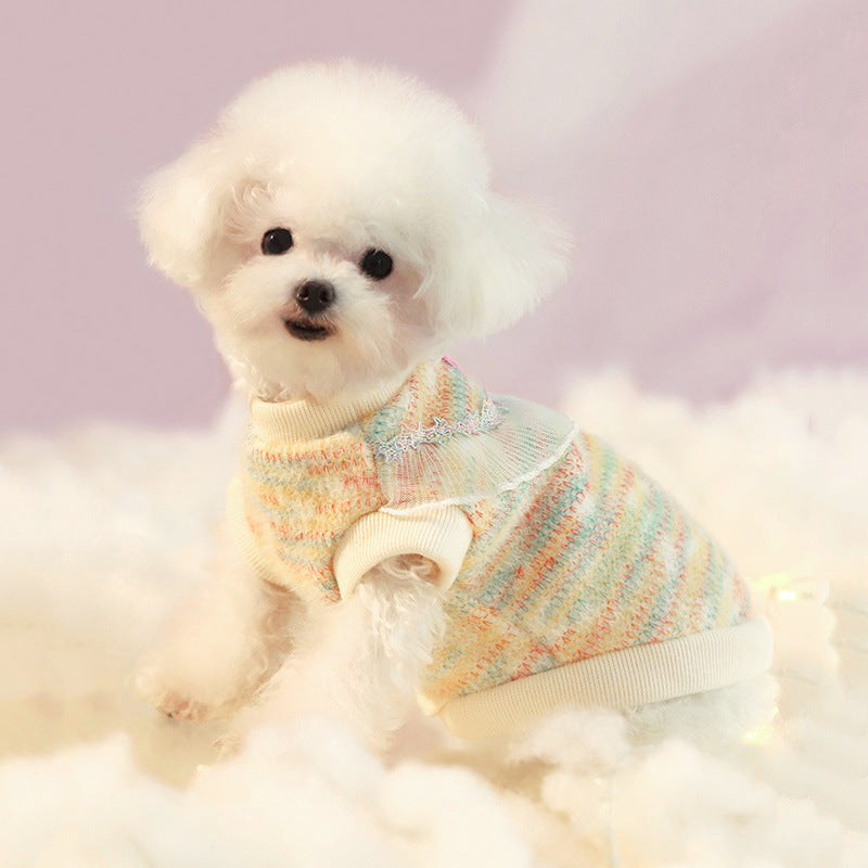 Pikapet Dog Cute Lace Sweater Clothes