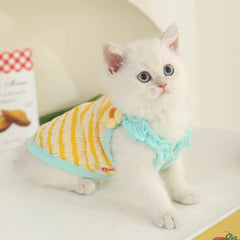 Pikapet Cat Vest Yellow Flower