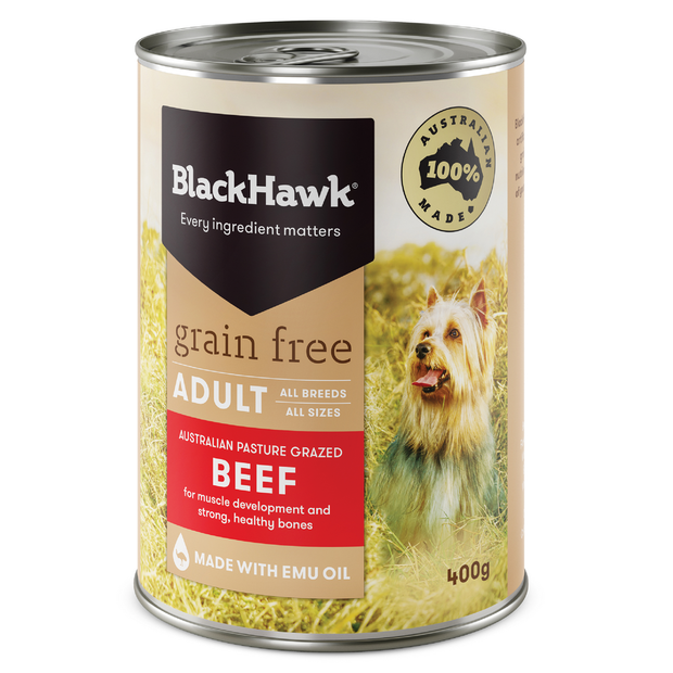 Black Hawk Grain Free Adult Beef Wet Dog Food 400g