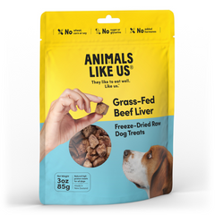 Animals Like Us Grass-Fed Beef Liver Freeze Dried Raw Dog Treats 85g