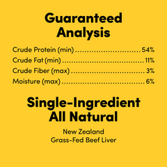 Animals Like Us Grass-Fed Beef Liver Freeze Dried Raw Dog Treats 85g