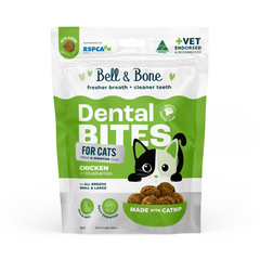 Bell & Bone Dental Bites for Cats - Chicken & Blueberries