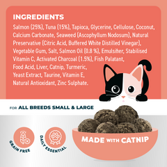Bell & Bone Dental Bites for Cats - Salmon & Charcoal