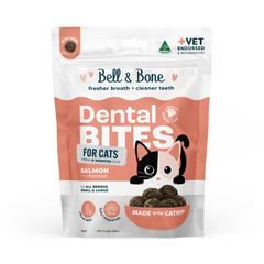 Bell & Bone Dental Bites for Cats - Salmon & Charcoal