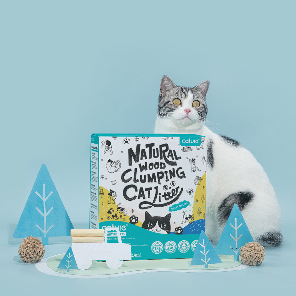 CATURE Smart Pellets Natural Wood Clumping Cat Litter 8kg 20L