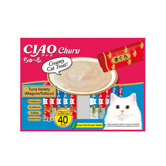 CIAO Churu Cat Treat Tuna Bonito Variety (40pcs/pk)