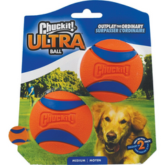 Chuckit Ultra Ball Medium Dog Toys 6cm 2pk