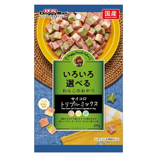 DoggyMan Meat Cubes with Cheese and Vegetables Dog Treats 100g