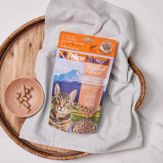 Feline Natural Lamb & King Salmon Feast Freeze-Dried Cat Food