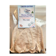 Freezy Paws Freeze Dried Dogs and Cats Treats Pig Ear Jumbo Size 3PK