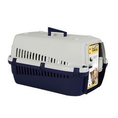 Furkidz Economy Animal Carrier Dark Blue/Beige 50 X 33 X 30cm