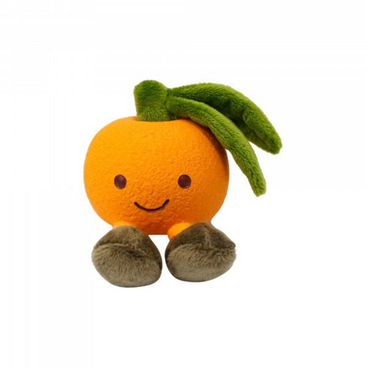 Furkidz Latex and Plush Orange Dog Toy 6.5cm