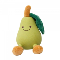 Furkidz Latex and Plush Pear Dog Toy 13cm