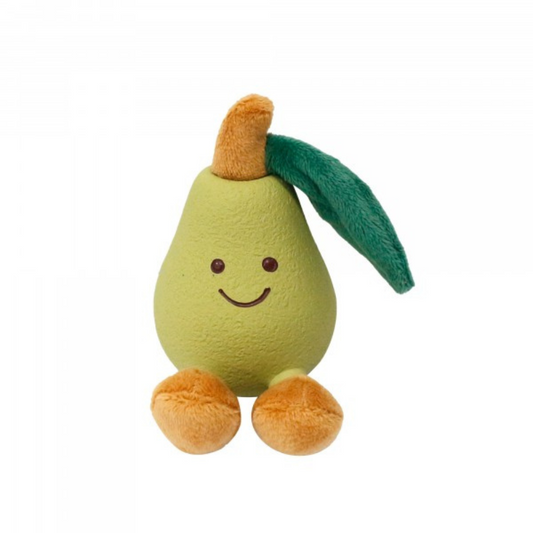 Furkidz Latex and Plush Pear Dog Toy 6cm