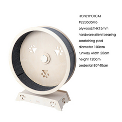 Honeypotcat Fit & Fun Active Runner Wood Cat Wheel - Shipping Only