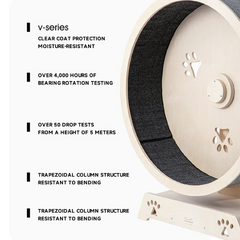 Honeypotcat Fit & Fun Active Runner Wood Cat Wheel - Shipping Only