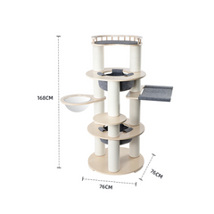 Honeypotcat Harmony Wood Cat Tower - 168cm - Shipping Only