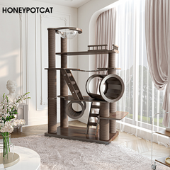 Honeypotcat Knightsbridge Grandeur Black Walnut Cat Sanctuary - 175cm - Shipping Only