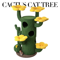 Honeypotcat Luxe Cactus Bloom Cat Tree - Green 162cm - Shipping Only