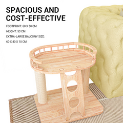 Honeypotcat MZ Happy Steps Wooden Cat Tree - 53cm - Shipping Only