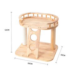 Honeypotcat MZ Happy Steps Wooden Cat Tree - 53cm - Shipping Only