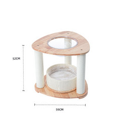 Honeypotcat MZ Simple Joy Wood Cat Tower - Space Pod 52cm - Shipping Only