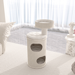 Honeypotcat PURRING Multi-Level Sisal Barrel Cat Tower  - 95cm - Shipping Only