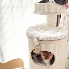 Honeypotcat PURRING Multi-Level Sisal Barrel Cat Tower  - 95cm - Shipping Only