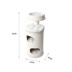 Honeypotcat PURRING Multi-Level Sisal Barrel Cat Tower  - 95cm - Shipping Only