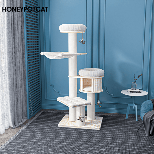 Honeypotcat Premium Solid Wood Cat Tower Tree - 175.5cm