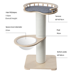 Honeypotcat Sleek Retreat Wood & Capsule Post - 115cm - Shipping Only