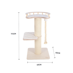 Honeypotcat Tough & Play Sisal Scratch Tower - 115cm - Shipping Only