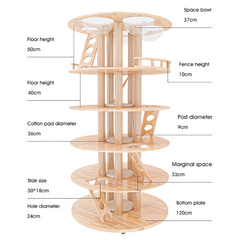 Honeypotcat Belgravia Skywalk Cat Tower - 190cm - Shipping Only
