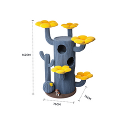 Honeypotcat Luxe Cactus Bloom Cat Tree - Blue 162cm - Shipping Only