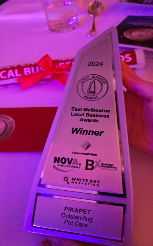 2024 local business award east melbourne pet care winner trophy