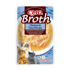 Inaba Churu Broth Cat Treat Chicken & Tuna Recipe 40g