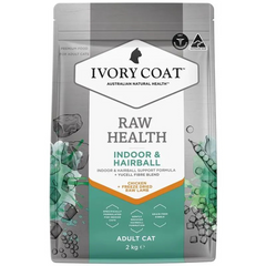 Ivory Coat Raw Health Indoor & Hairball Adult Cat Dry Food