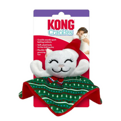 KONG Christmas Holiday Crackles Santa Cat Toy