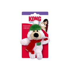 KONG Christmas Holiday Softies Bear Assorted Cat Toy