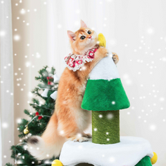 Michu Christmas Cat Tree Festive Fun and Cozy Hideaway 159cm