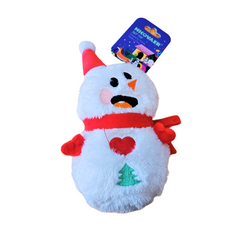 Pikapet Christmas Holiday Squeezing Snowman Dog Toy