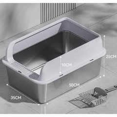 Pikapet Stainless Steel Cat Litter Box