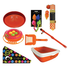 Scream Kitten Enrichment Pack Starter Kit Loud Orange