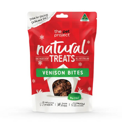 The Pet Project Venison Bites Dog Treats 80g