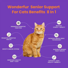 Wonderfur Freeze-Dried Yogurt Bites Senior Support Cat Treats