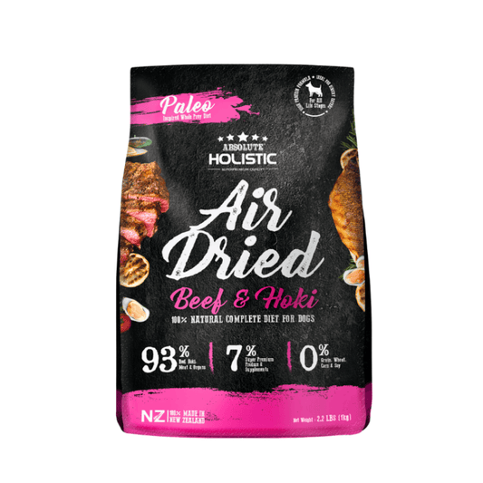 Absolute Holistic Air Dried Dog Food Butcher Medley Beef & Hoki 1kg
